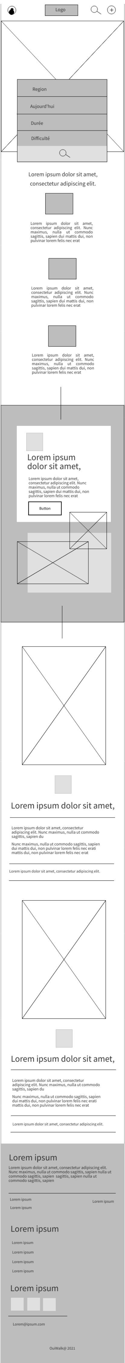 wireframe mobile ouiwalk